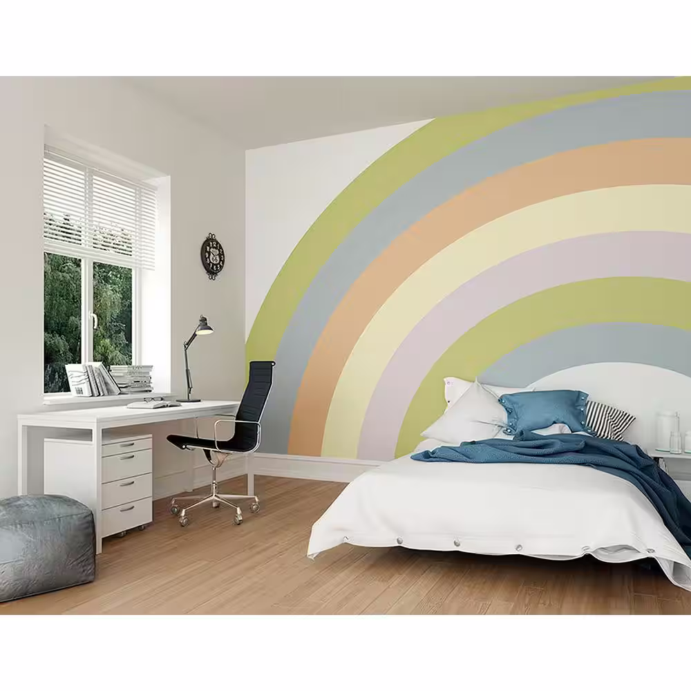OhPopsi Pastel Rainbow Wall Mural