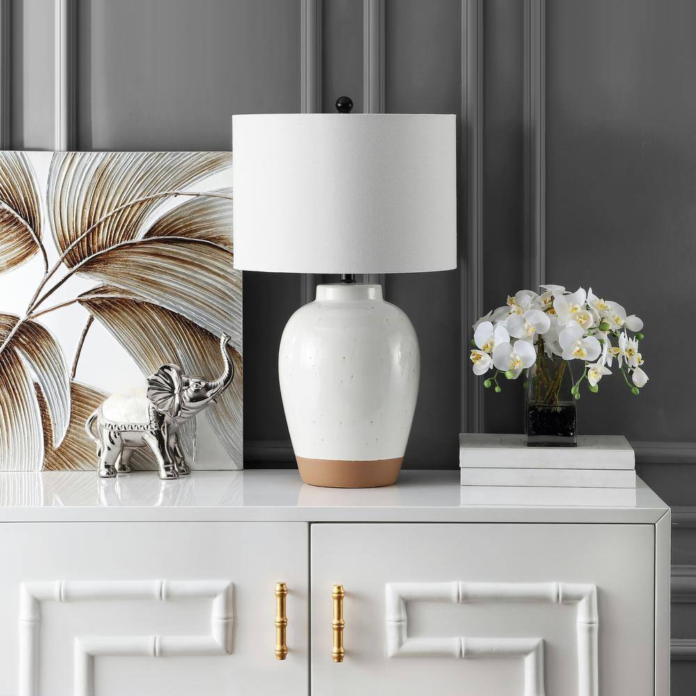 SAFAVIEH Portcia 27.5 in. Ivory Table Lamp