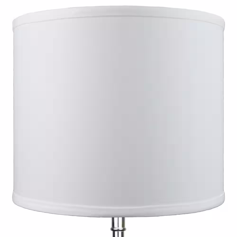 FenchelShades.com 12 in. Top Diameter x 10 in. H x 12 in. Bottom Diameter Linen White Drum Lamp Shade