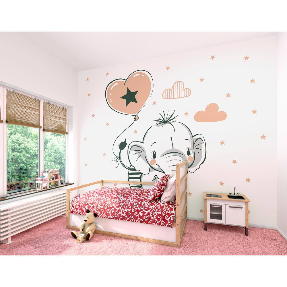 OhPopsi Balloon Cartoon Elephant Wall Mural