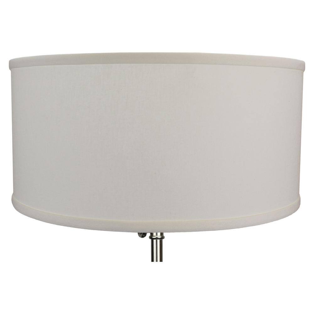 FenchelShades.com 17 in. W x 8 in. H Cream/Nickel Hardware Drum Lamp Shade