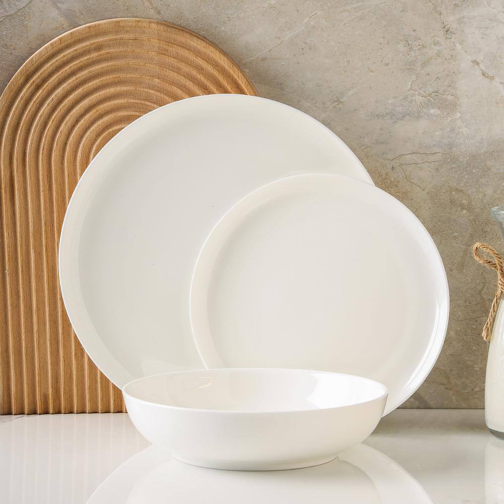 STONE LAIN Stone Lain Gabrielle 12-Piece Dinnerware Set Bone China, Service For 4, White