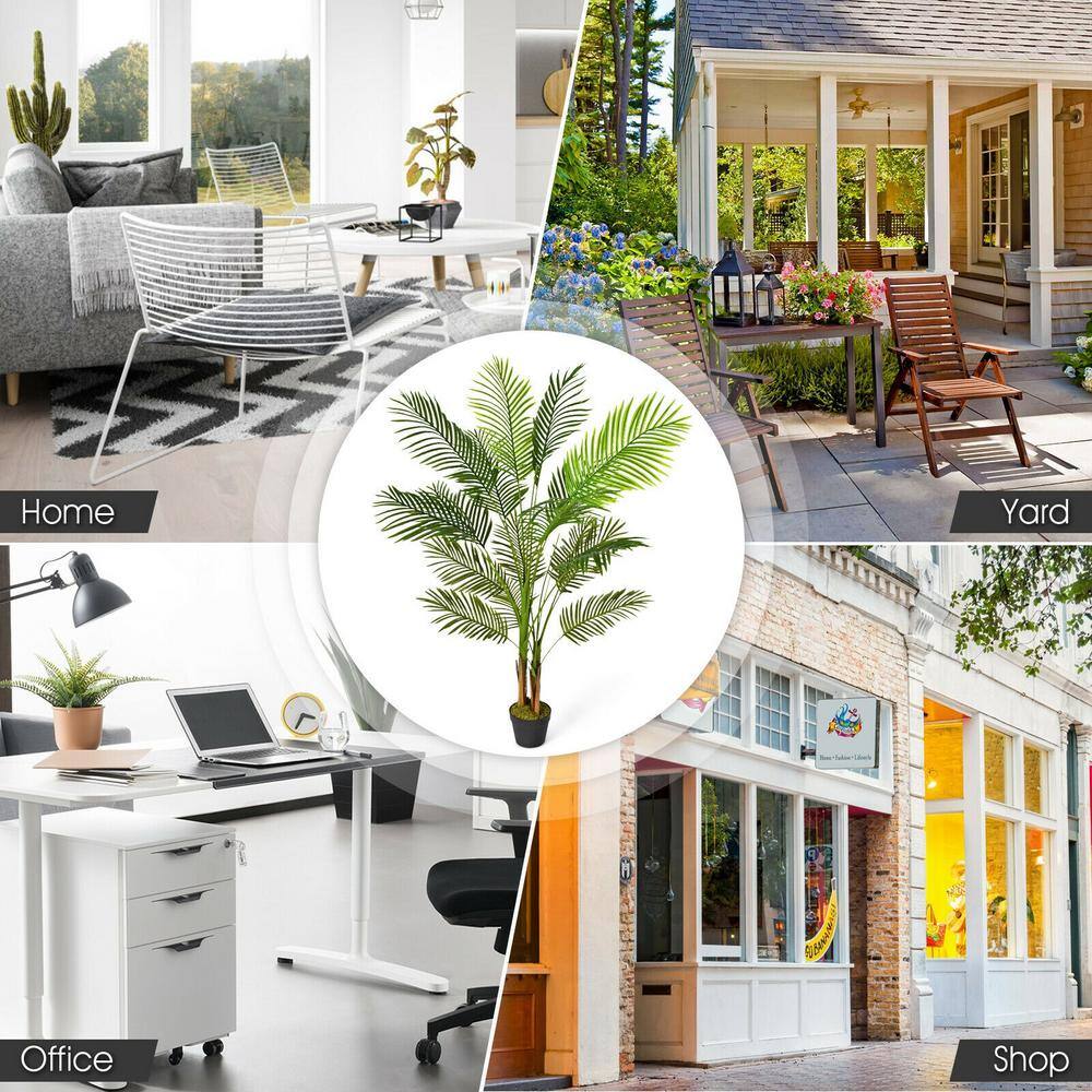 ANGELES HOME 4.3 ft. Indoor/Outdoor Decorative Phoenix Palm Tree Plant