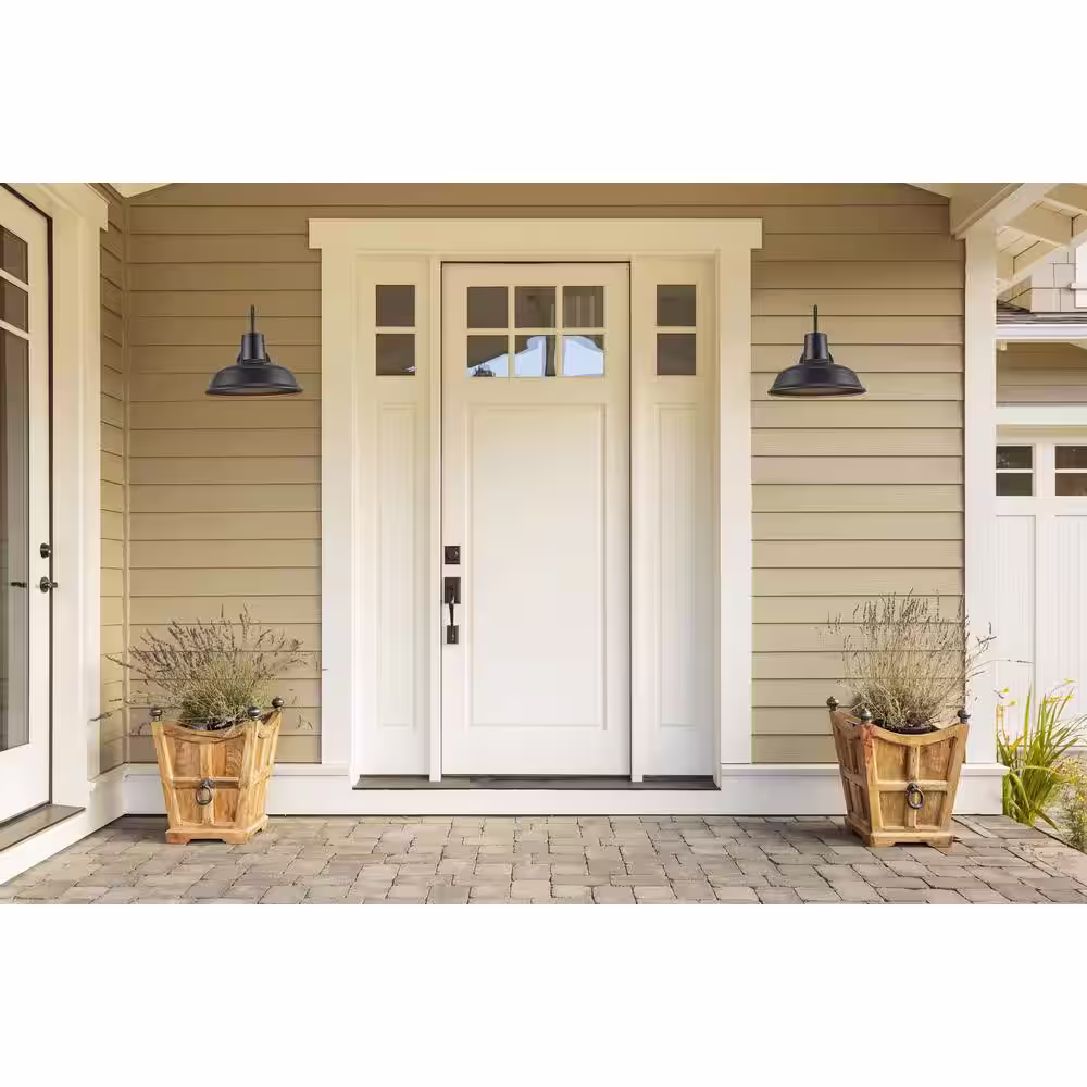 Bel Air Lighting Tacoma 1-Light Black Farmhouse Outdoor Barn Light Wall Sconce