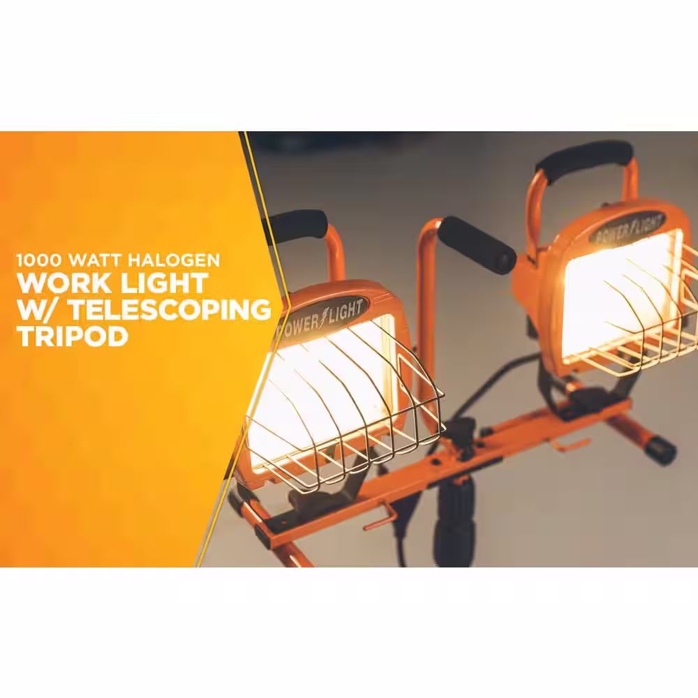 Southwire 1000-Watt Halogen Twin Head Portable Work Light