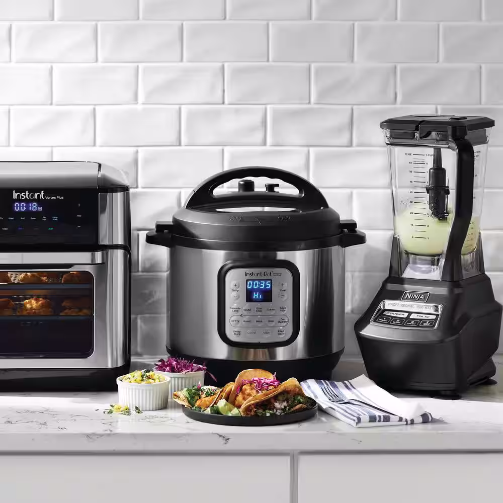 Instant Pot 8 Qt. Silver Duo Crisp Air Fryer with EPC Combo