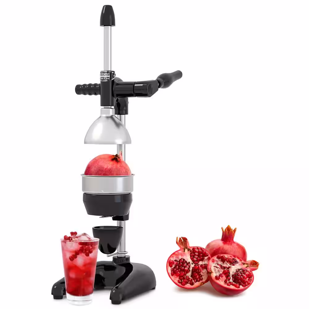 Tribest MJP-105 Stainless Steel Black XL Manual Juice Press for Pomegranate and Citrus