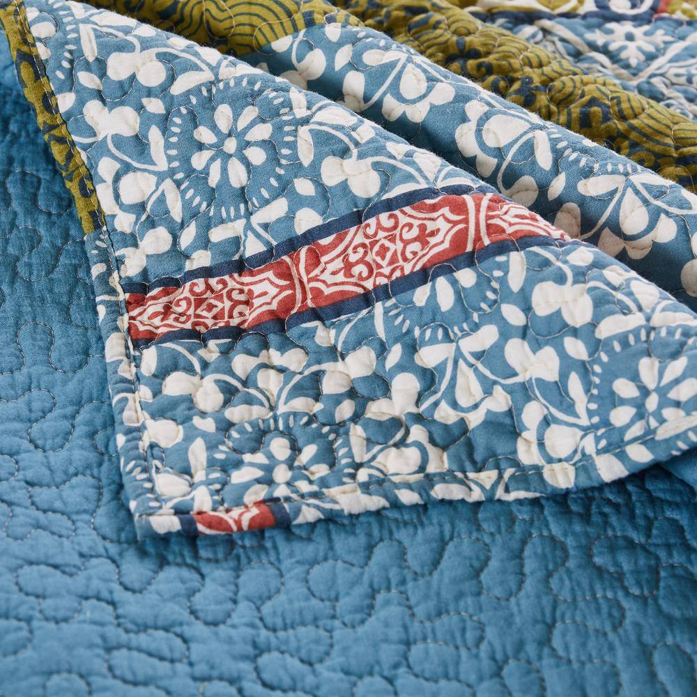 None Shangri-La Multi Quilted Cotton Throw