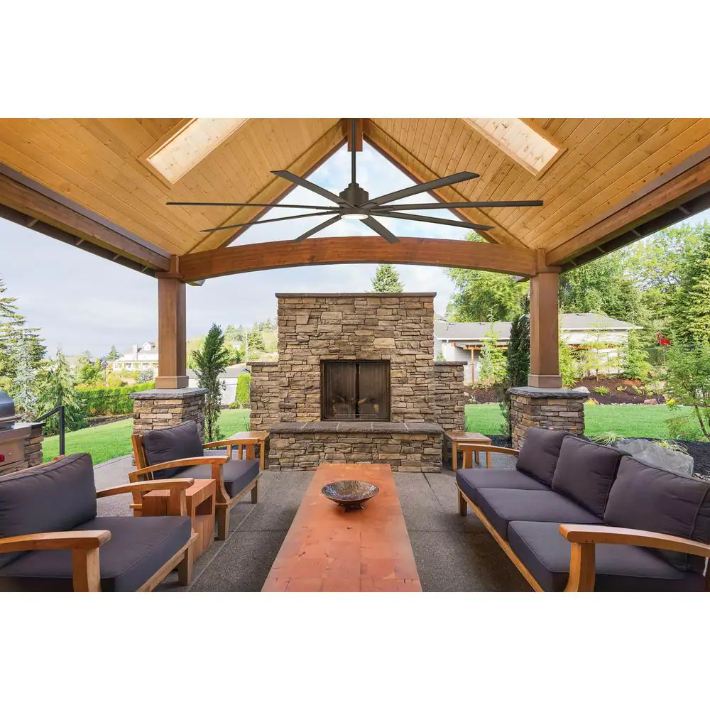 MINKA-AIRE Xtreme H2O 84 in. Indoor/Outdoor Oil Rubbed Bronze Ceiling Fan with Remote Control