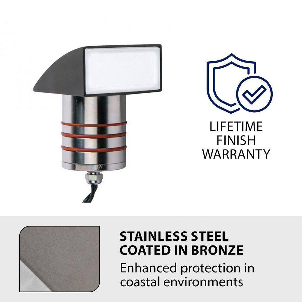 None Inground Indicator Light Low-Voltage Bronze LED with 2700K Color Temp