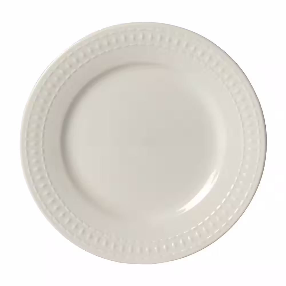 Tabletops Gallery 12-Piece Bloom Off-White Porcelain Dinnerware Set (Service for 4)