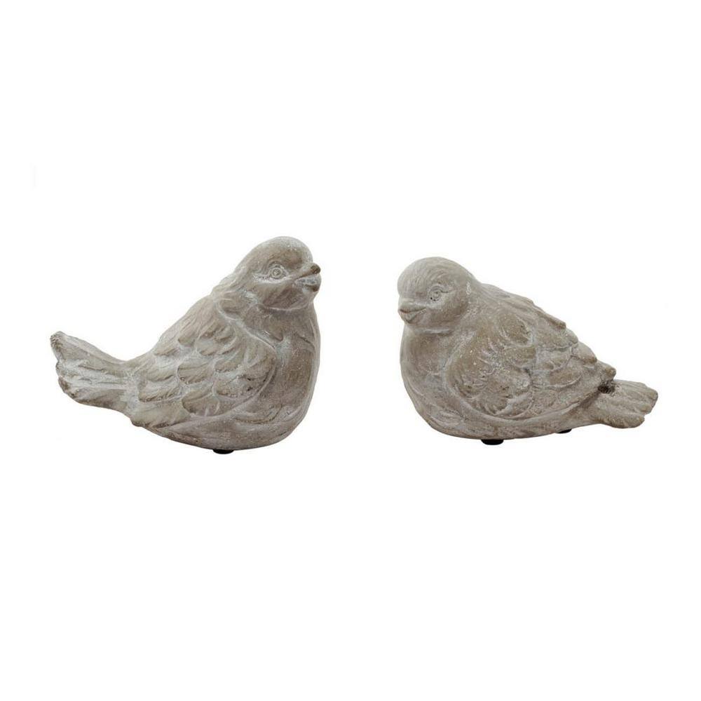 A & B Home Skye Abstract Cement Sculpture (Set of 2)