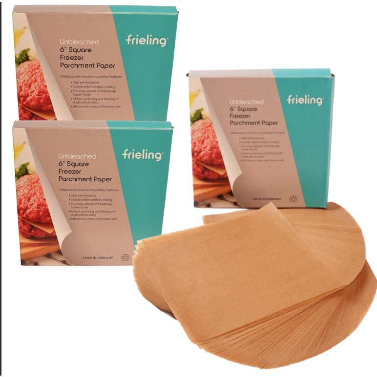 Frieling Freezer Paper Sheets, 6 in. Square, 200-Pieces in Box (3-Pack)
