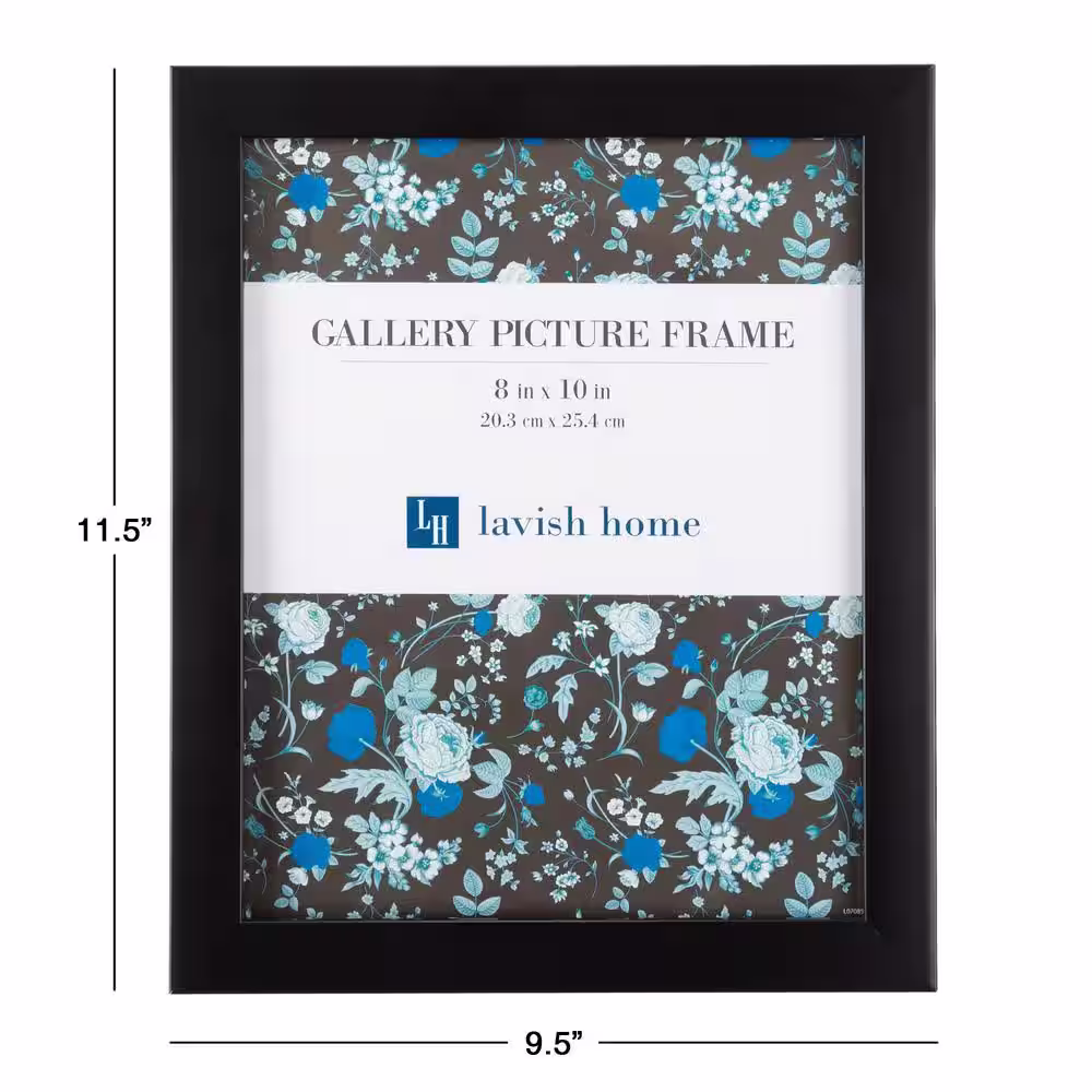 Lavish Home 8 in. x 10 in. Black Picture Frame (6-Pack)