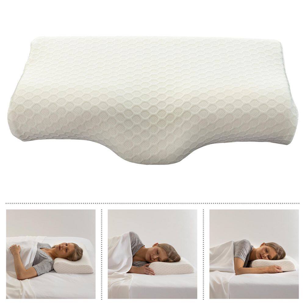 Home-Complete Cervical Neck Pillow Firm Memory Foam Standard Pillow