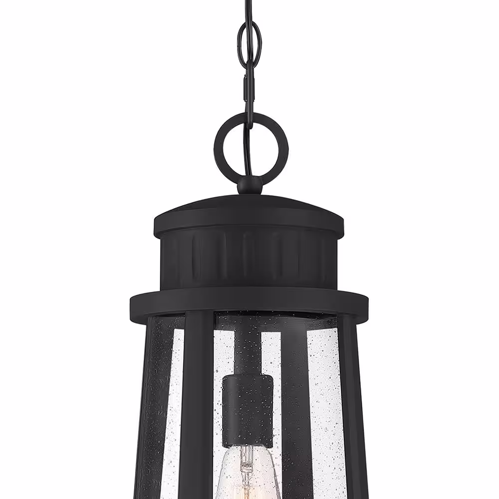 Quoizel Dunham 1-Light Earth Black Outdoor Pendant Light