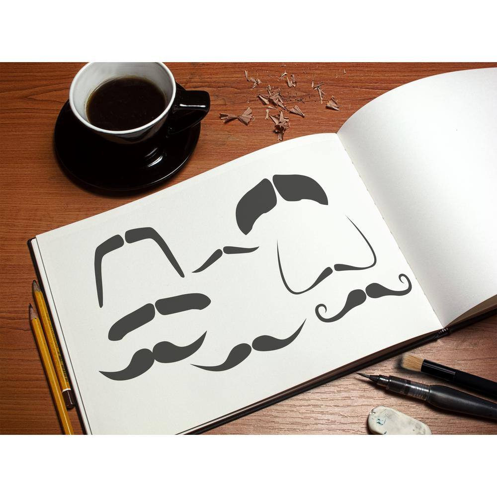 Stencil1 Moustache Stencil (8-Pack)