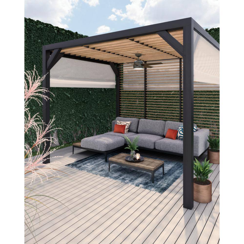 Hunter Oceana 52 in. Outdoor Noble Bronze Ceiling Fan with Light Kit and Wall Control Included