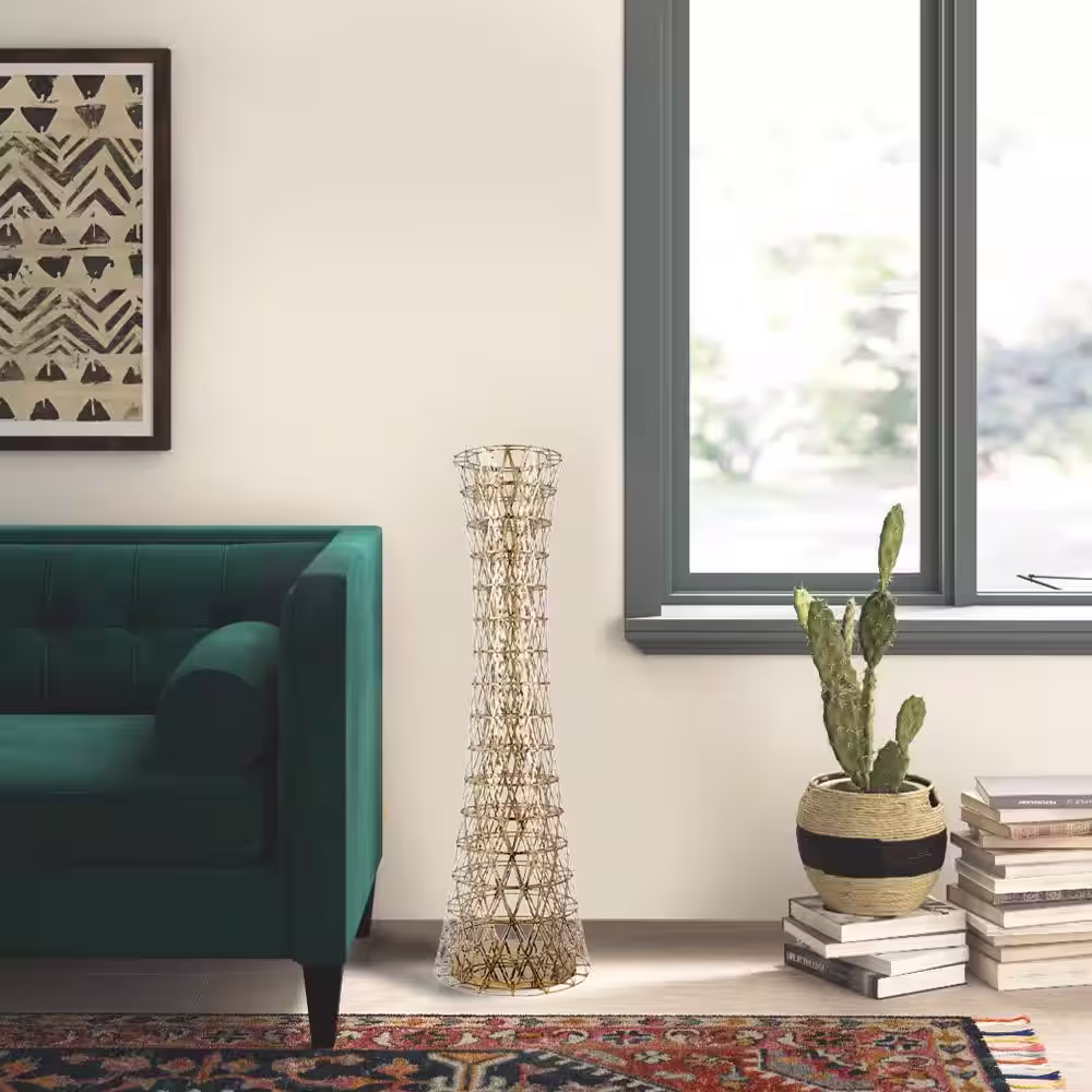 None Brooke 70 in. Gold LED Floor Lamp