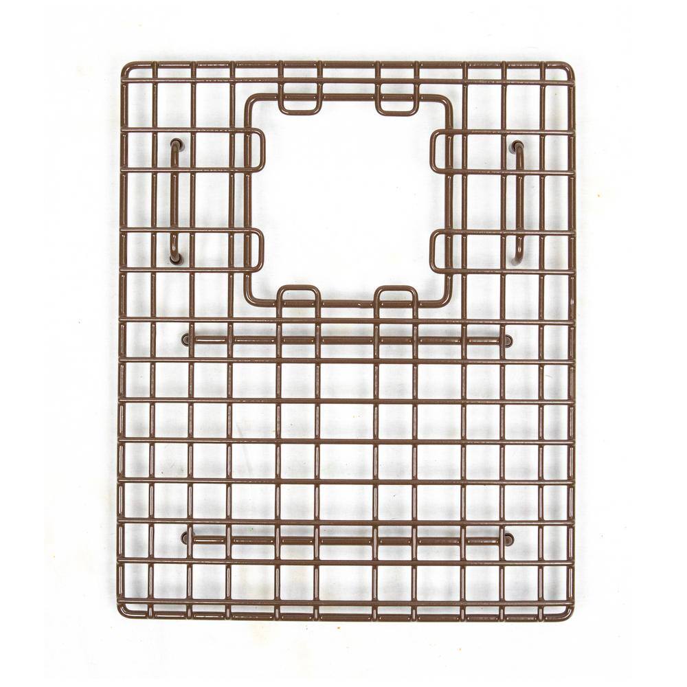SINKOLOGY SinkSense Morgon 14 in. x 11.75 in. Vinyl Coated Steel Kitchen Sink Bottom Grid in Antique Brown