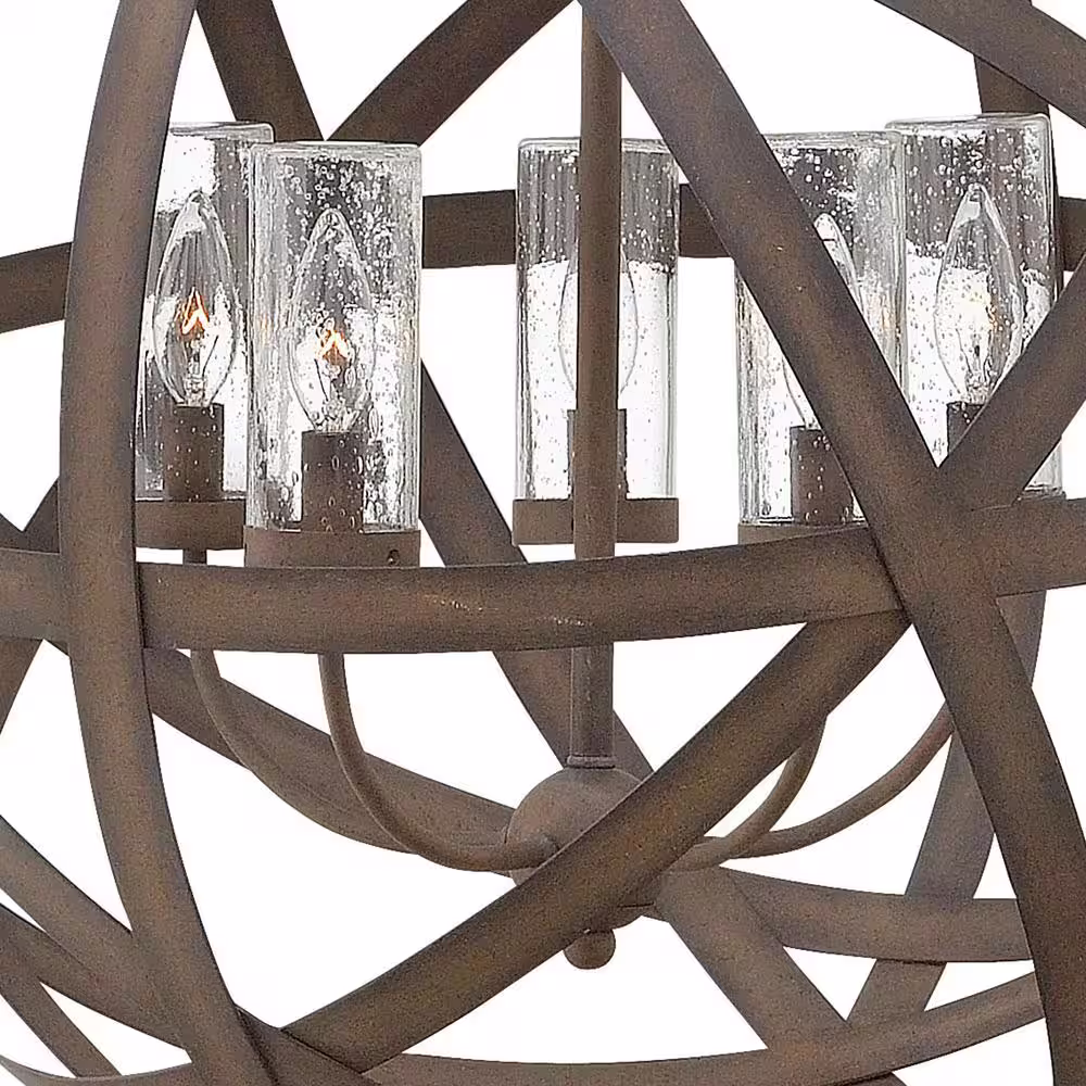 HINKLEY Carson Vintage Iron 5-Light Outdoor Chandelier