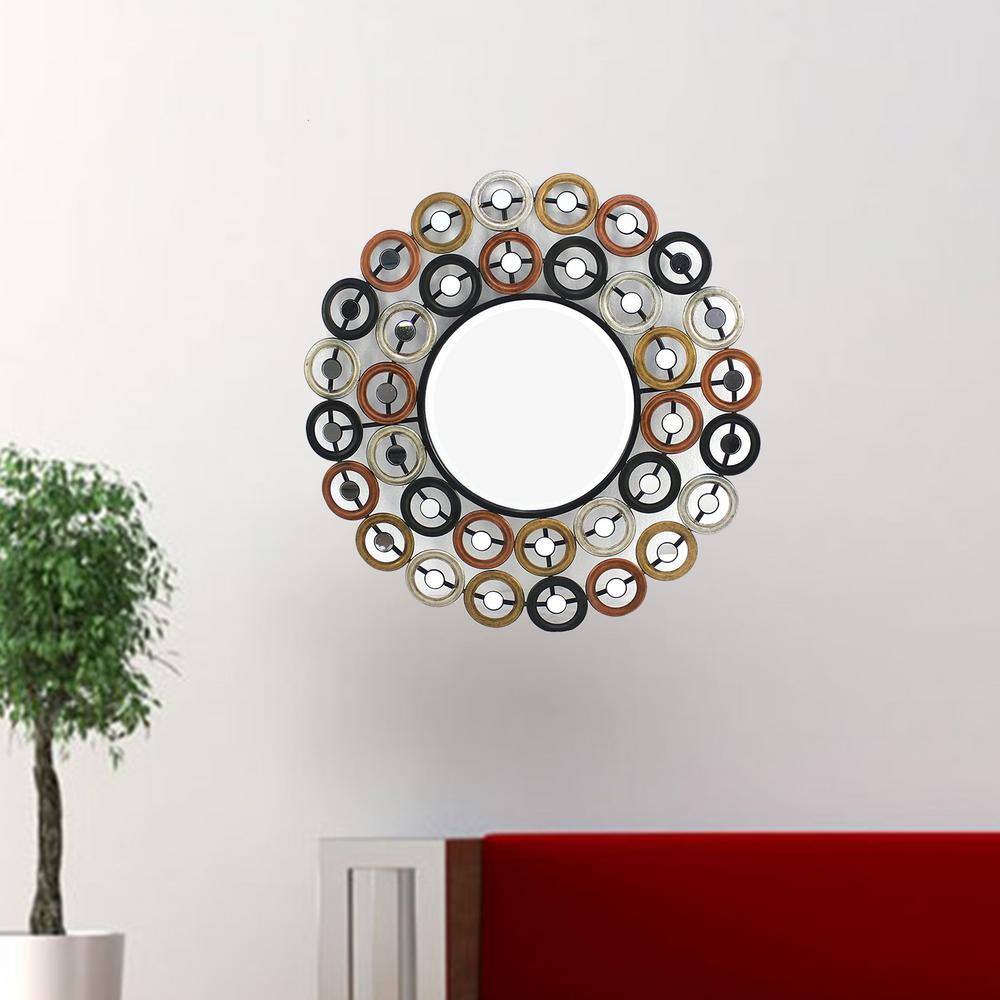 HomeRoots Mariana Metal Multi-Color Round Home Accent Decor