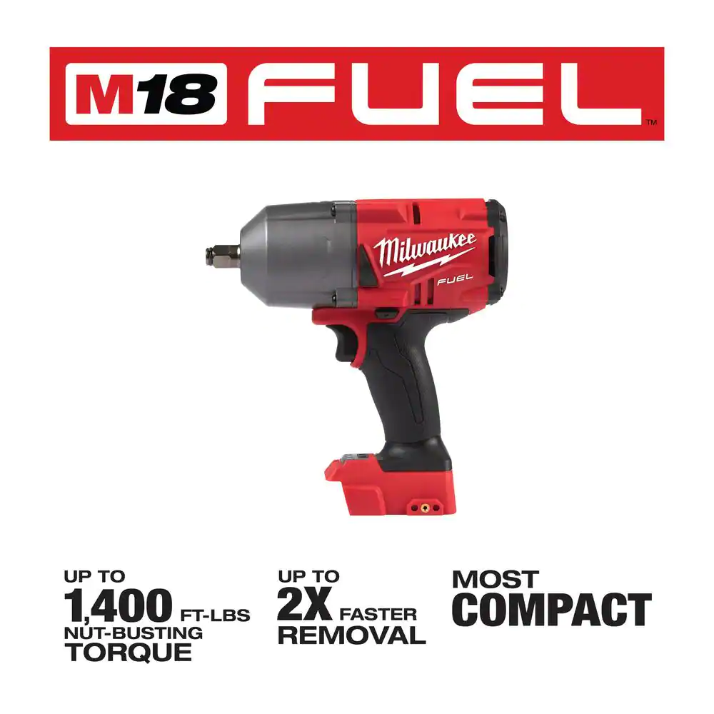 Milwaukee M18 FUEL 18V Lithium-Ion Brushless Cordless 1/2 in. Impact Wrench with Friction Ring (Tool-Only)