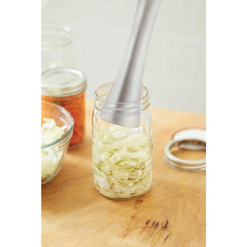 None 10 in. Long Stainless Steel Sauerkraut Pounder