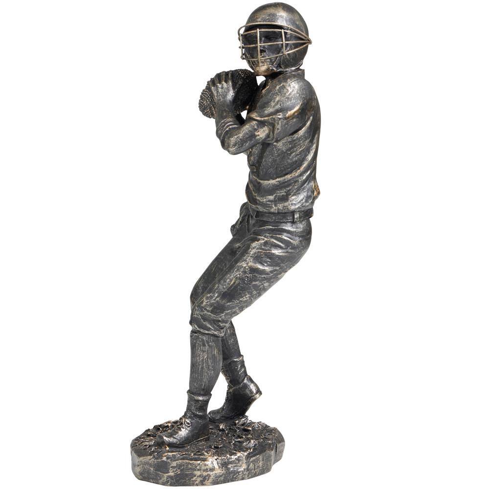 Litton Lane Silver Polystone Football Player Sculpture