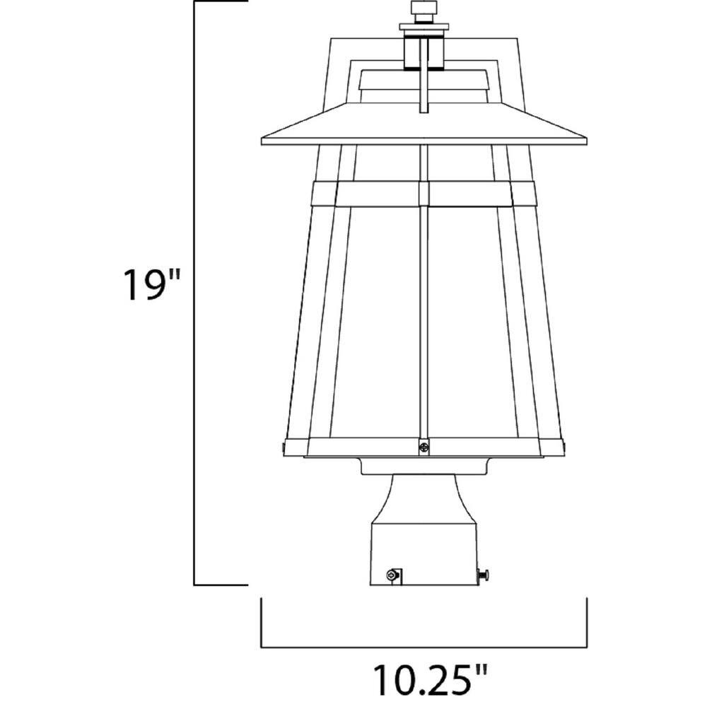 Maxim Lighting Calistoga 10.25 in. Wide 1-Light Outdoor Adobe Post Light