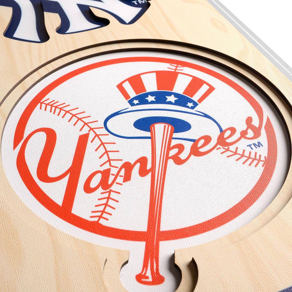 YouTheFan MLB New York Yankees Wooden 8 in. x 32 in. 3D Stadium Banner-Yankee Stadium