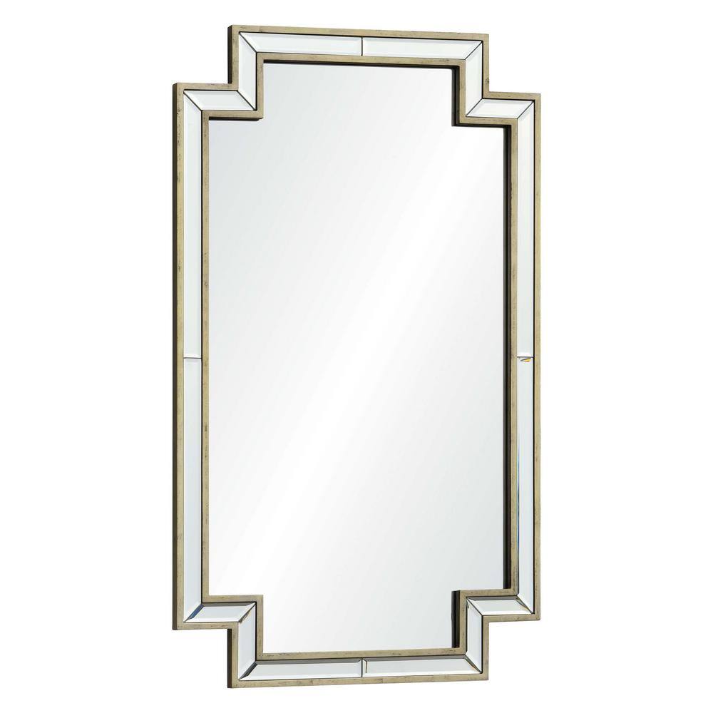 NOTRE DAME DESIGN Medium Rectangle Antique Champagne Silver Classic Mirror (40 in. H x 24 in. W)
