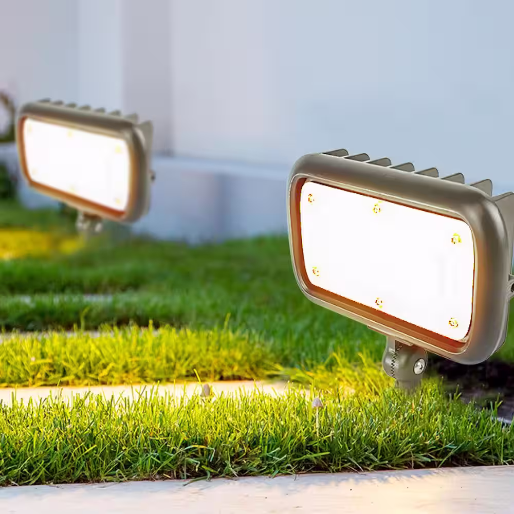 Newhouse Lighting 30W 3000-Lumen 120-277V Bronze Non-Dimmable Integrated Outdoor LED Weatherproof Wall Wash Light and Adjustable Mount