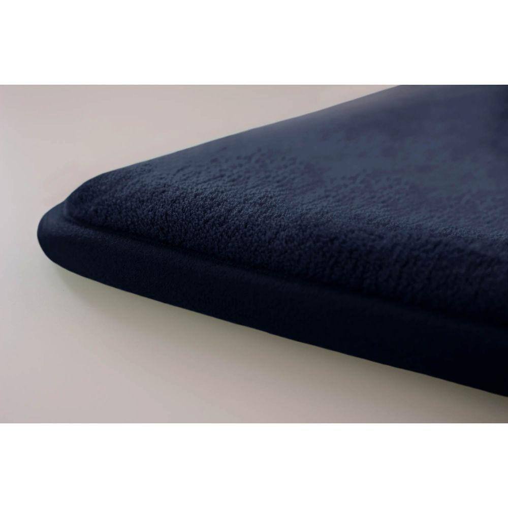BounceComfort Thea Indigo 17 in. x 24 in. Memory Foam 2-Piece Bath Mat Set