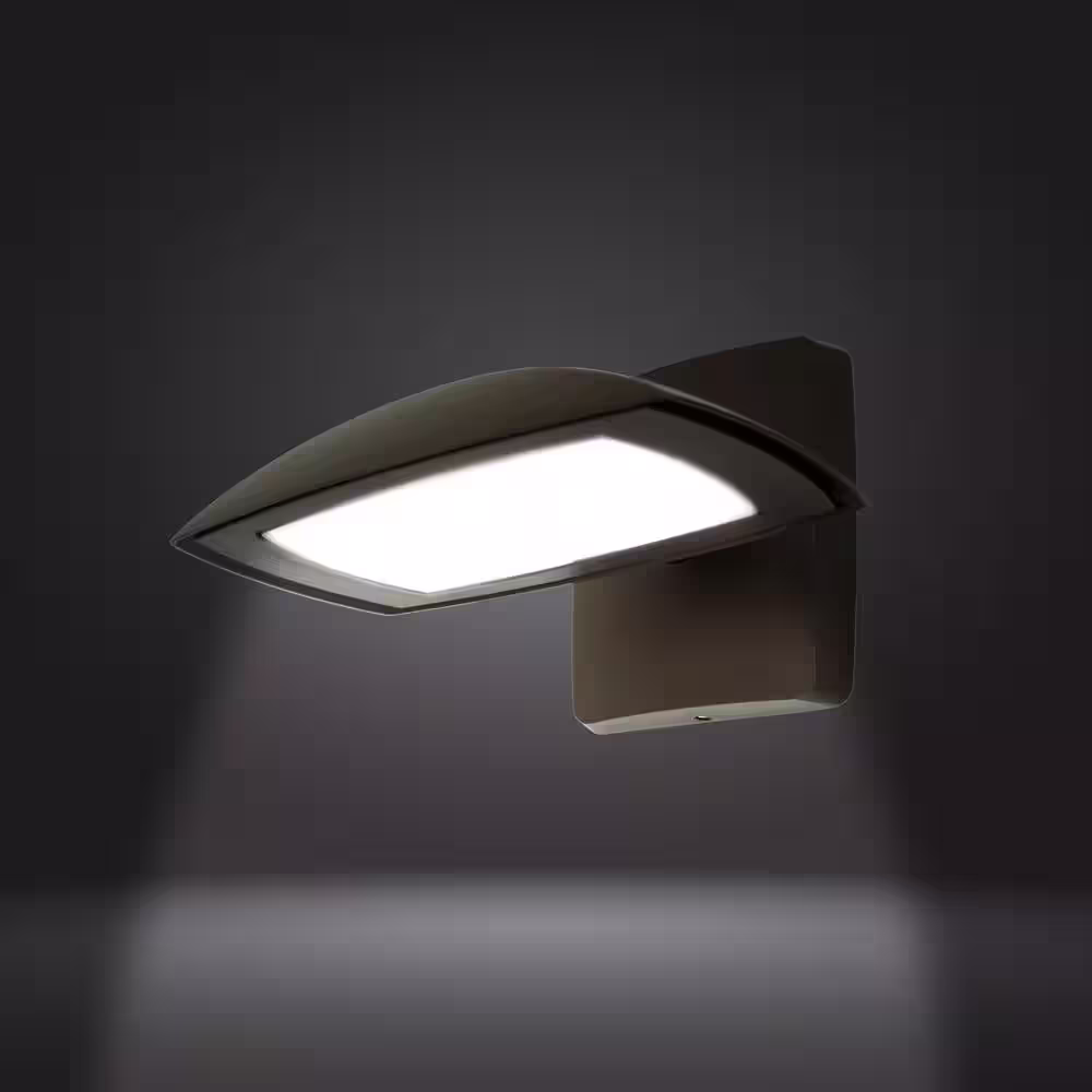 Commercial Electric 250W Equivalent Integrated LED Bronze Outdoor Wall/Flood Light, 8000 Lumens