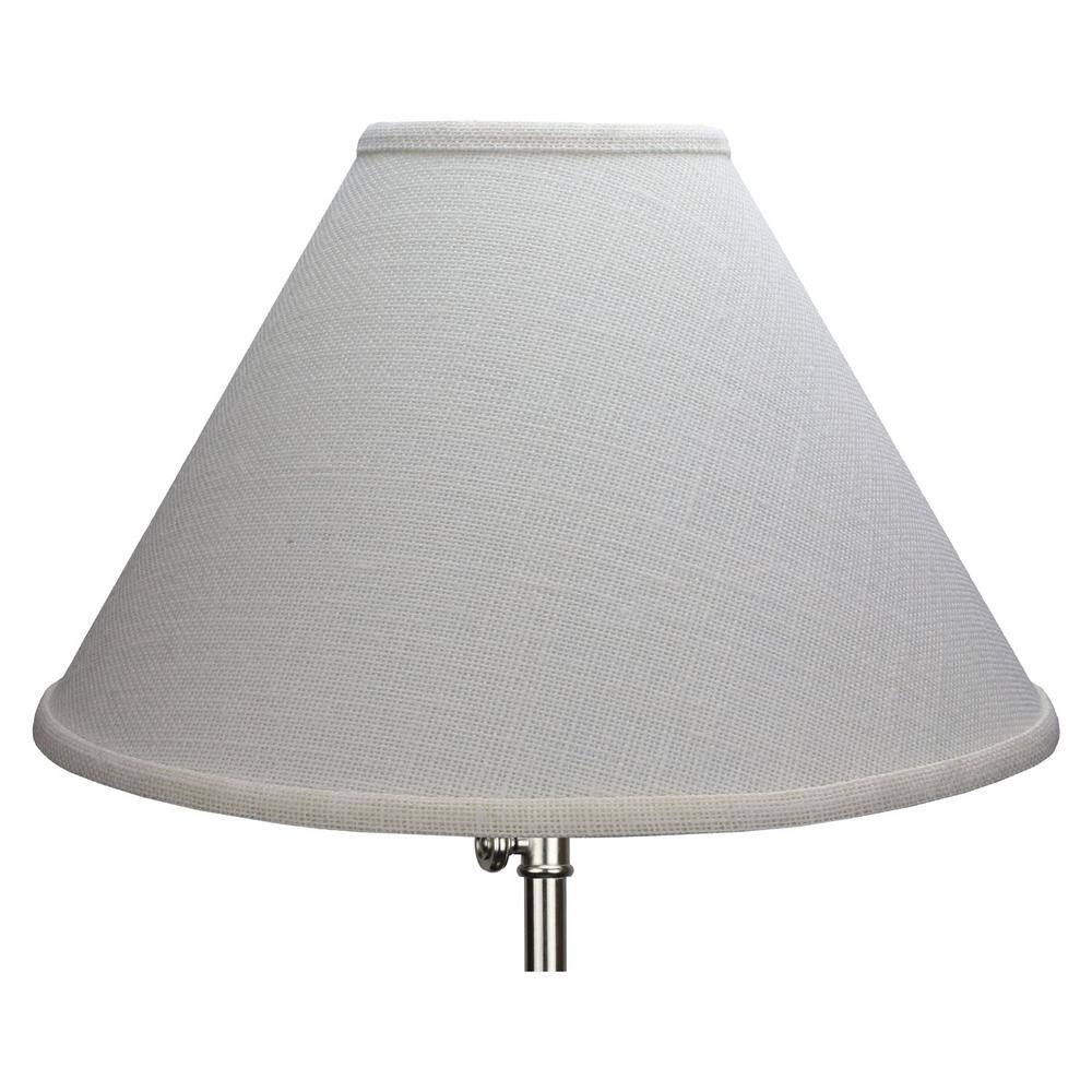 FenchelShades.com 5 in. Top Diameter x 15 in. Bottom Diameter x 10 in. Slant Burlap Off White Coolie Lamp Shade