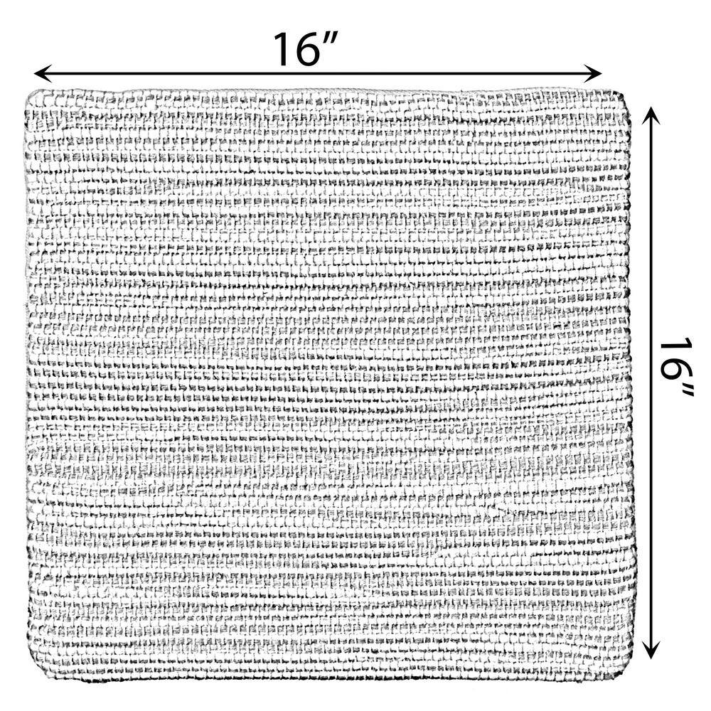 DEERLUX 16 in. Rust HandWoven Wool and Cotton Throw Pillow Cover with Woven Knit Texture with Filler