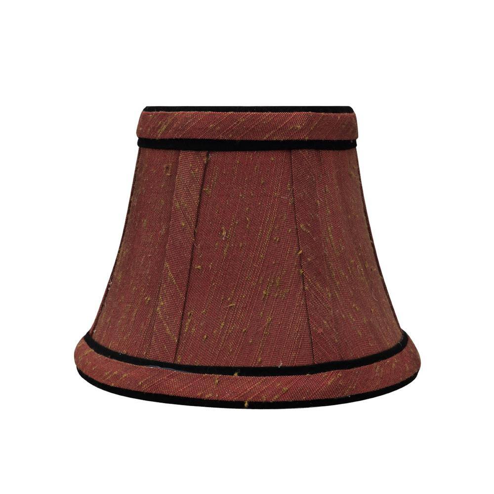 Aspen Creative Corporation 5 in. x 4 in. Rust and Black Accent Bell Lamp Shade (6-Pack)