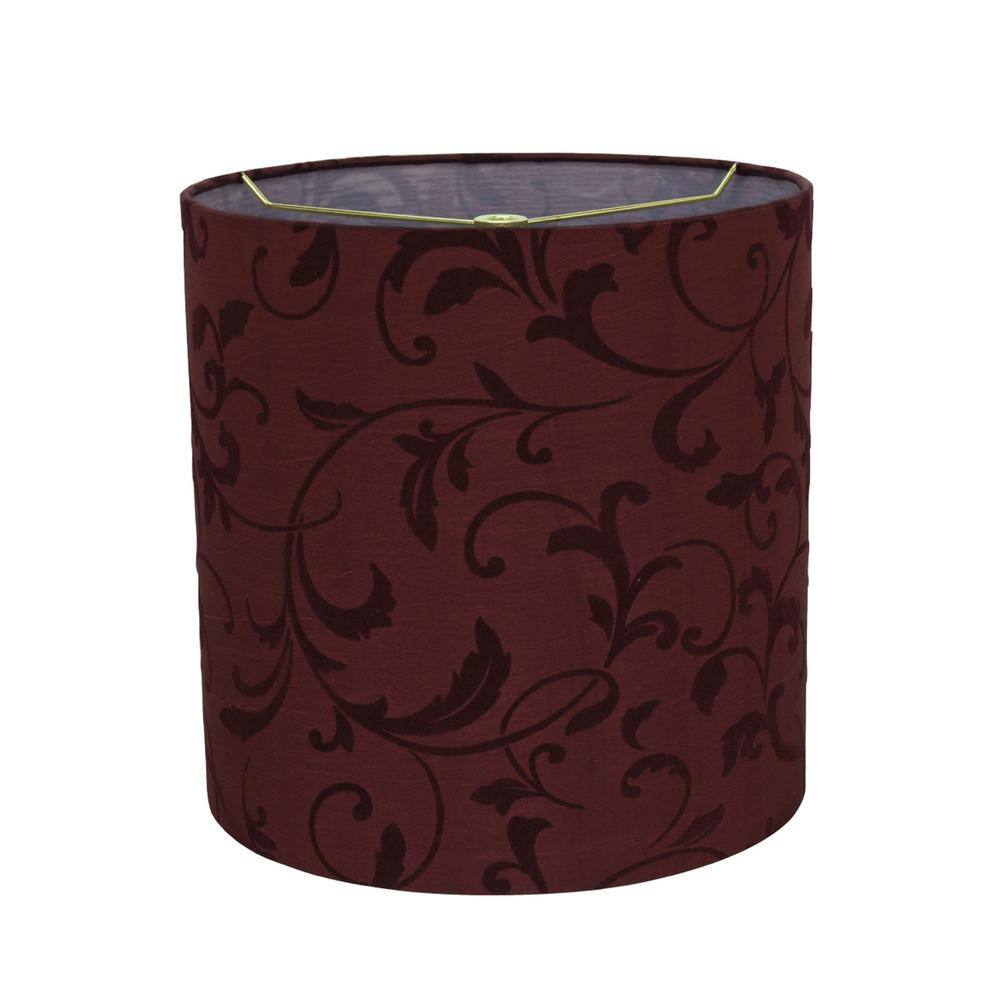 Aspen Creative Corporation 10 in. x 10 in. Red Drum/Cylinder Lamp Shade