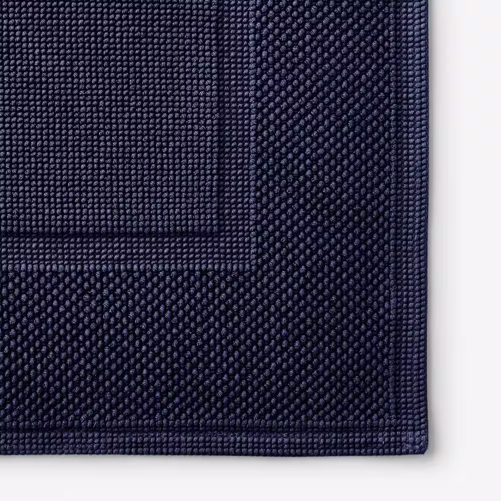 The Company Store Legends Luxury Sterling Indigo 34 in. x 21 in. Cotton Bath Mat