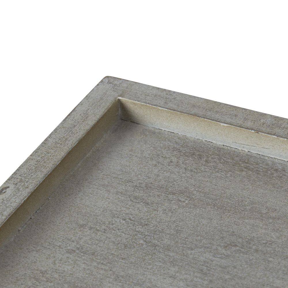 Kate and Laurel Astral 23.50 in. W Rectangle Gray MDF Decorative Tray