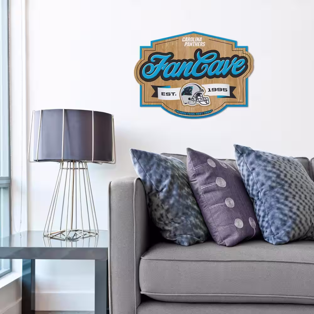 YouTheFan NFL Carolina Panthers Fan Cave Decorative Sign