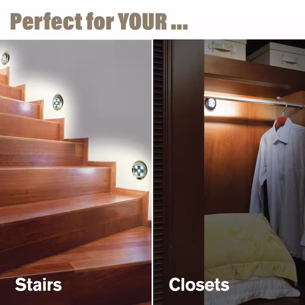 Bell + Howell Premier Chrome Warm Integrated LED Under Cabinet Light with Remote (3-Pack)