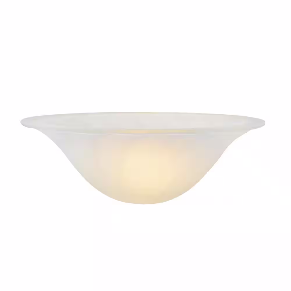 None 6-1/8 in. H x 18-1/8 in. Dia/Frosted Glass Shade For Torchiere Lamp, Swag Lamp and Pendant.