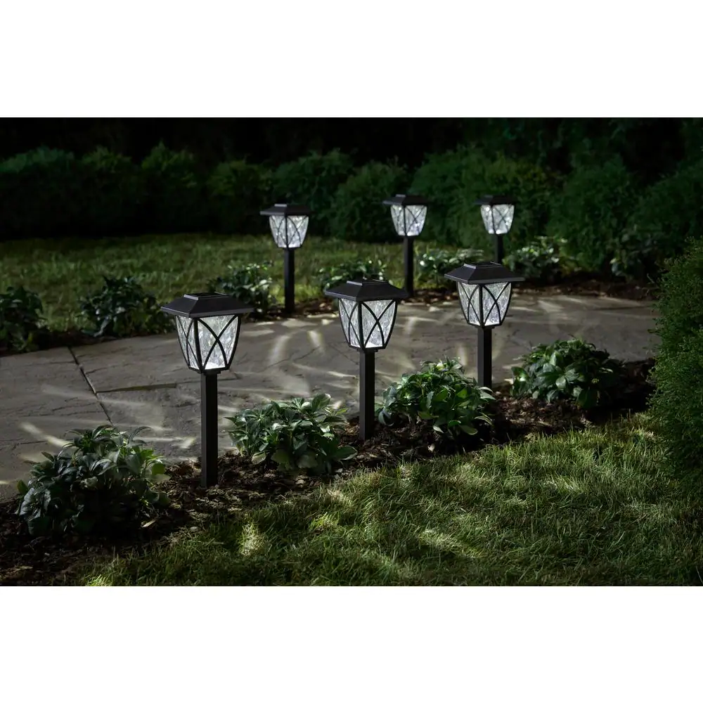 Hampton Bay Solar Black LED Path Light 10 Lumens (6-Pack)