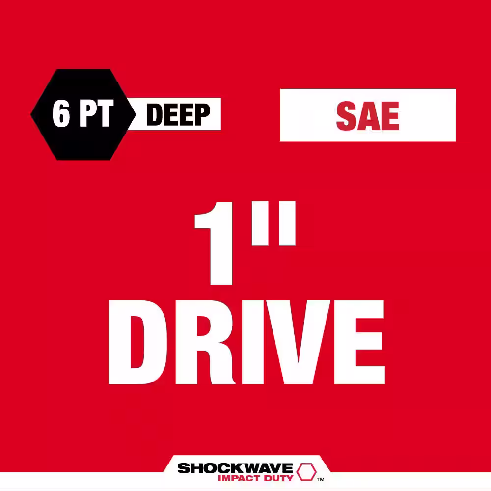 Milwaukee SHOCKWAVE 1 in. Drive 1-7/16 in. Deep Impact Socket
