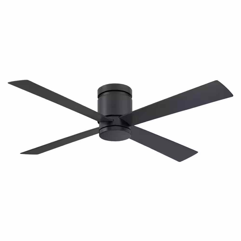 FANIMATION Kwartet 52 in. Indoor/Outdoor Black Ceiling Fan with Light