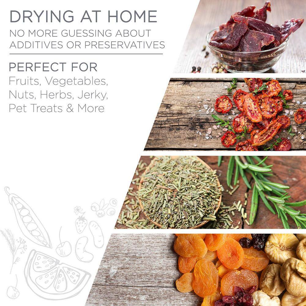 Ivation 9 Plastic Tray Food Dehydrator For Snacks, Herbs, Fruit and Beef Jerky