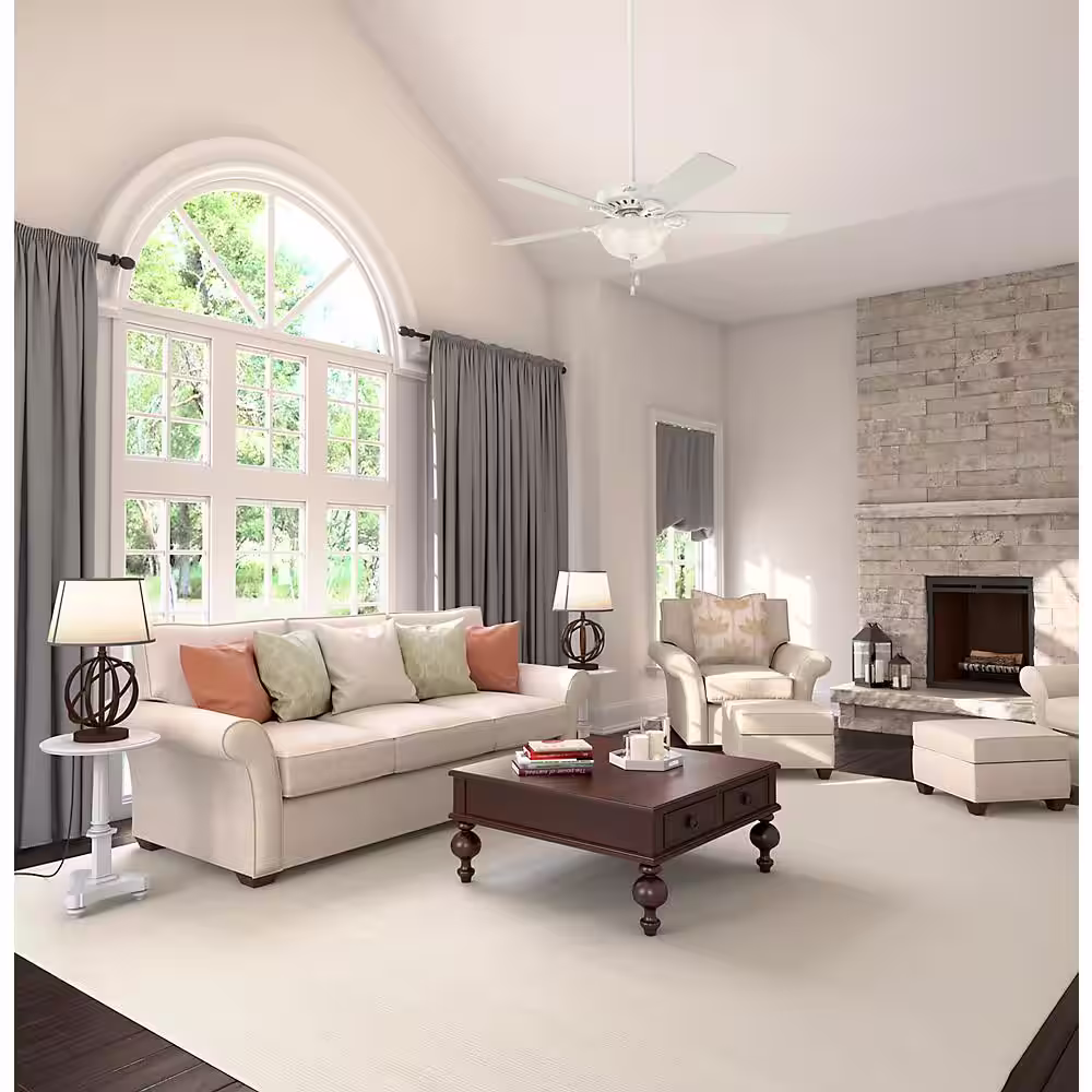 Hunter Pro's Best Five Minute 52 in. Indoor White Ceiling Fan with Light Kit