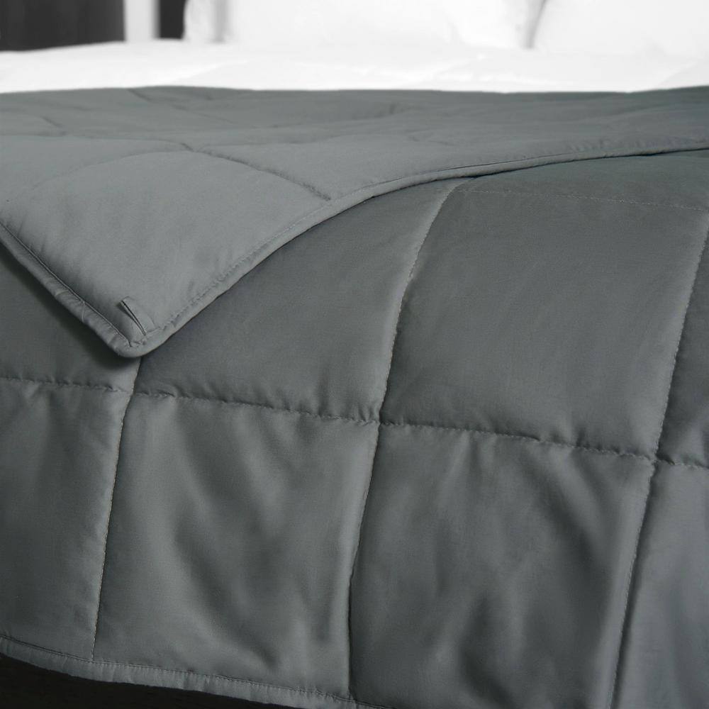 Allied Home 300 Thread Count Cotton Grey Weighted Blanket